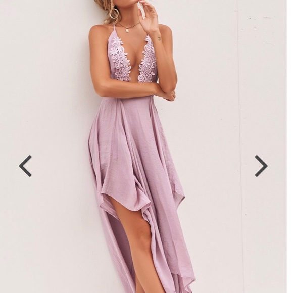 lavender silk dress